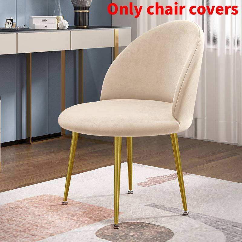 Chair Velvet Duckbill Cover Round Bottom Stool Back Dinning Makeup Elastic Big