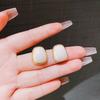 French retro simple geometric square earrings niche high-end fashion stud earrings women's new earrings