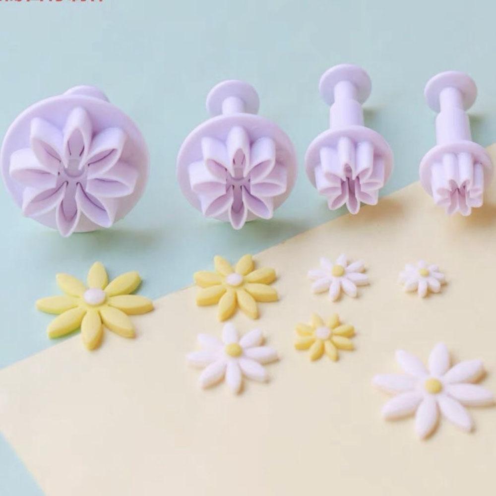4pezzi Mini Fiore Margherita Taglierino in Argilla Polimerica Designer INS Fai da Te Gioielli Modellazione Texture Decorazione Floreale Stampo da Taglio a Pressione Primavera