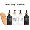 500ml Spülmittelspender-Set für Küchenspüle Handseifenflasche mit Ablage Waschmittel Aufbewahrungsflasche Heimdekoration Badezimmer