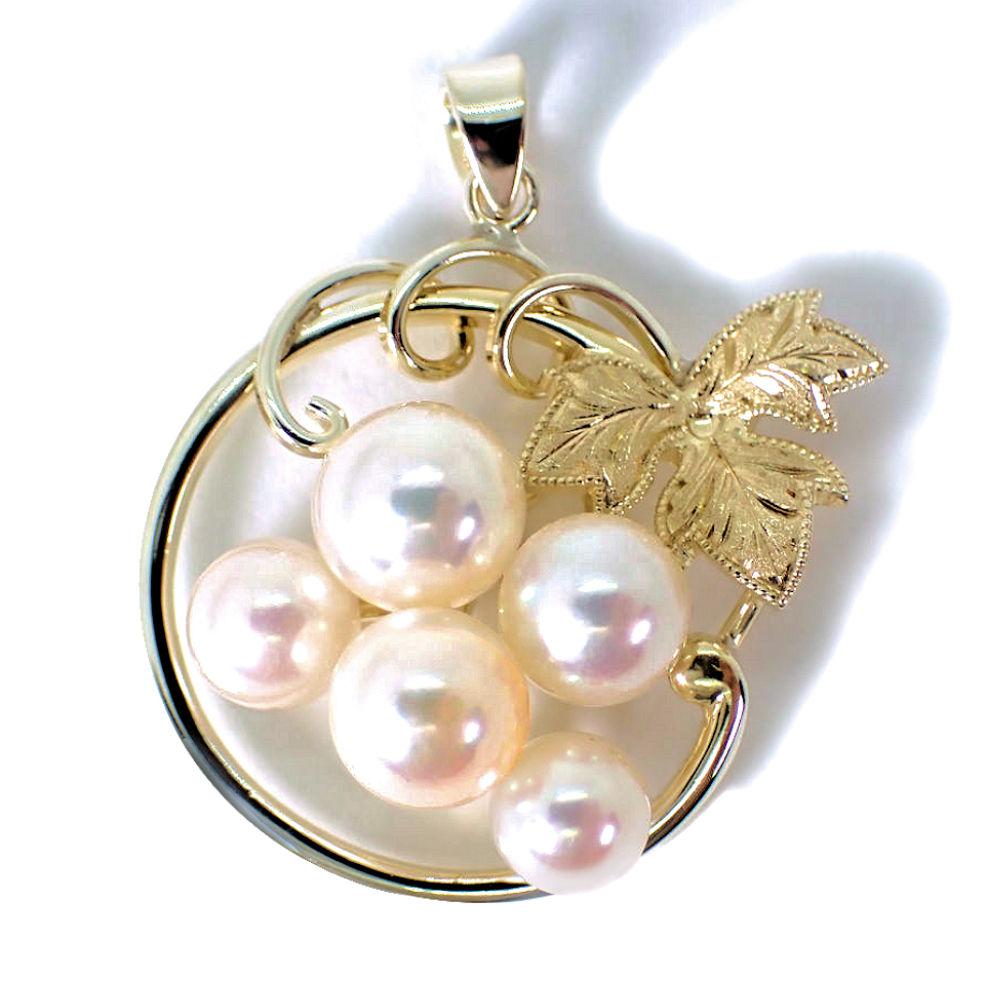 

[Used] MIKIMOTO K14YG Pearl/Akoya Pearl Pendant Top/j6-9