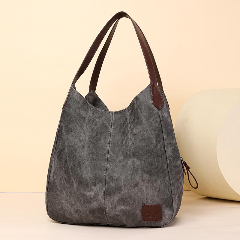 Mammaveske Stor Kapasitet Tote Bag Dame Skulderveske Ensfarget Crossbody-veske