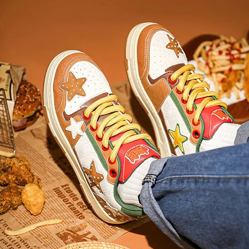 Unisex Trainers Sizes 37-44 Men Personality Elements Casual Skateboard Shoes Walking Jogging Sports Shoes Male Platform Sneakers