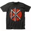Dead Kennedys Distressed Logo T-shirt Heren Gelicentieerd Rock N Roll Band T-shirt Zwart