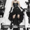 GlowGirl Gothic Mini Skirt New Halloween Goth Aesthetic 90s Y2K Party Club Harajuku Streetwear Women's Skirt Black High Waist Skirts