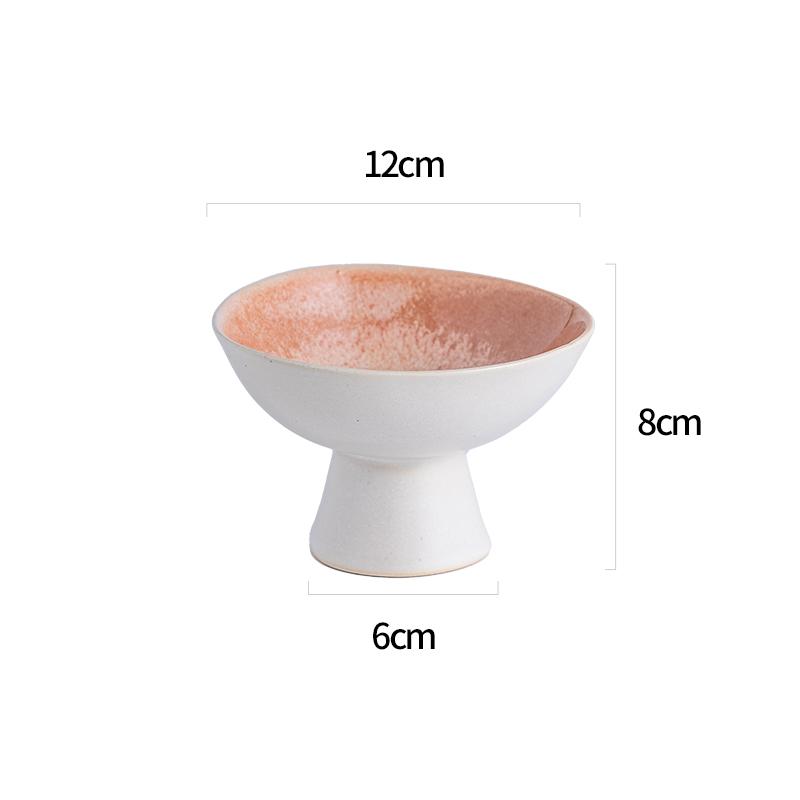 

Керамическая высокая ножка миска ретро печь изменения миска для мороженого десертная миска стаканчик для йогурта молекулярная кухня креативная гостиничная посуда