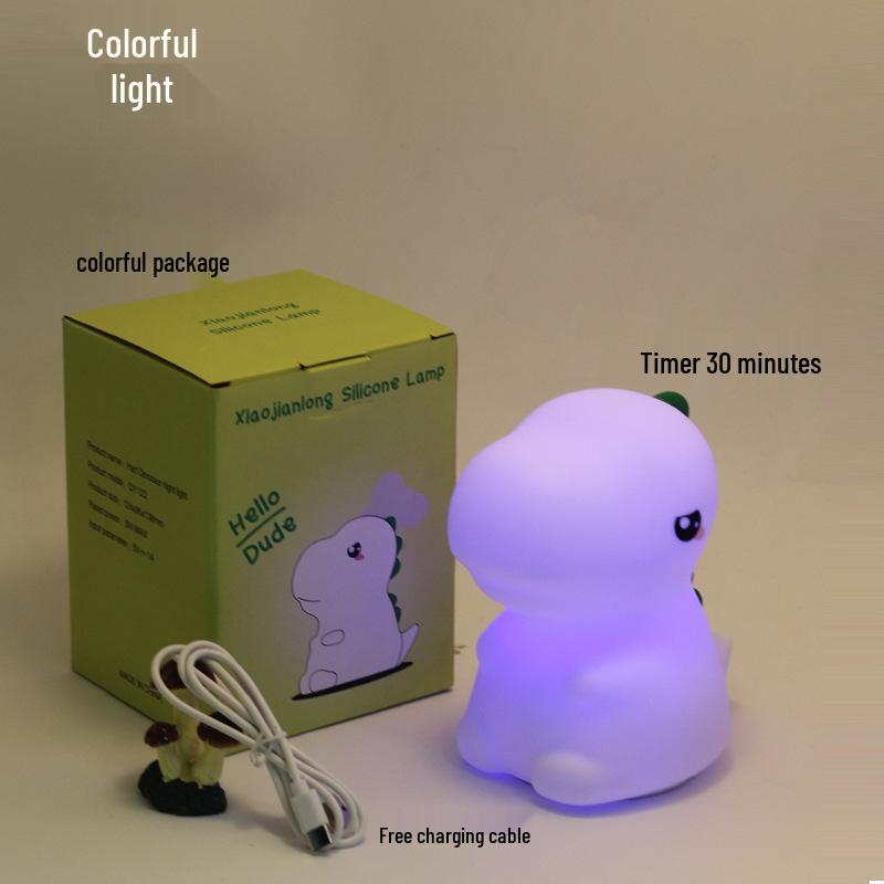 Hart Dragon Silicone Rechargeable Night Light: Seven-Color Bedside Atmosphere Lamp