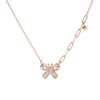 925 silver and gold-plated butterfly pendant necklace