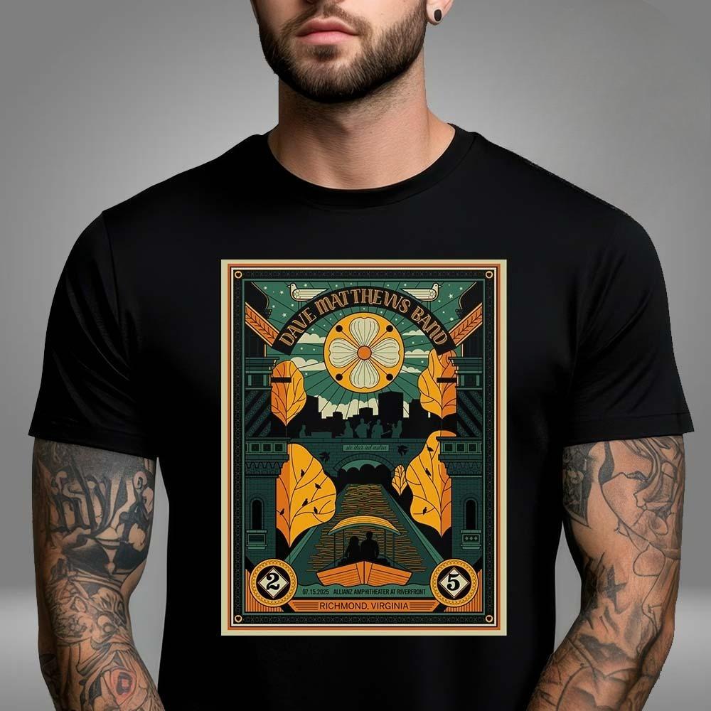 

Летняя Редкая Футболка Унисекс Dave Matthews Band В Amphitheater At Riverfront В Ричмонде, Вирджиния 15 Июля 2025 M