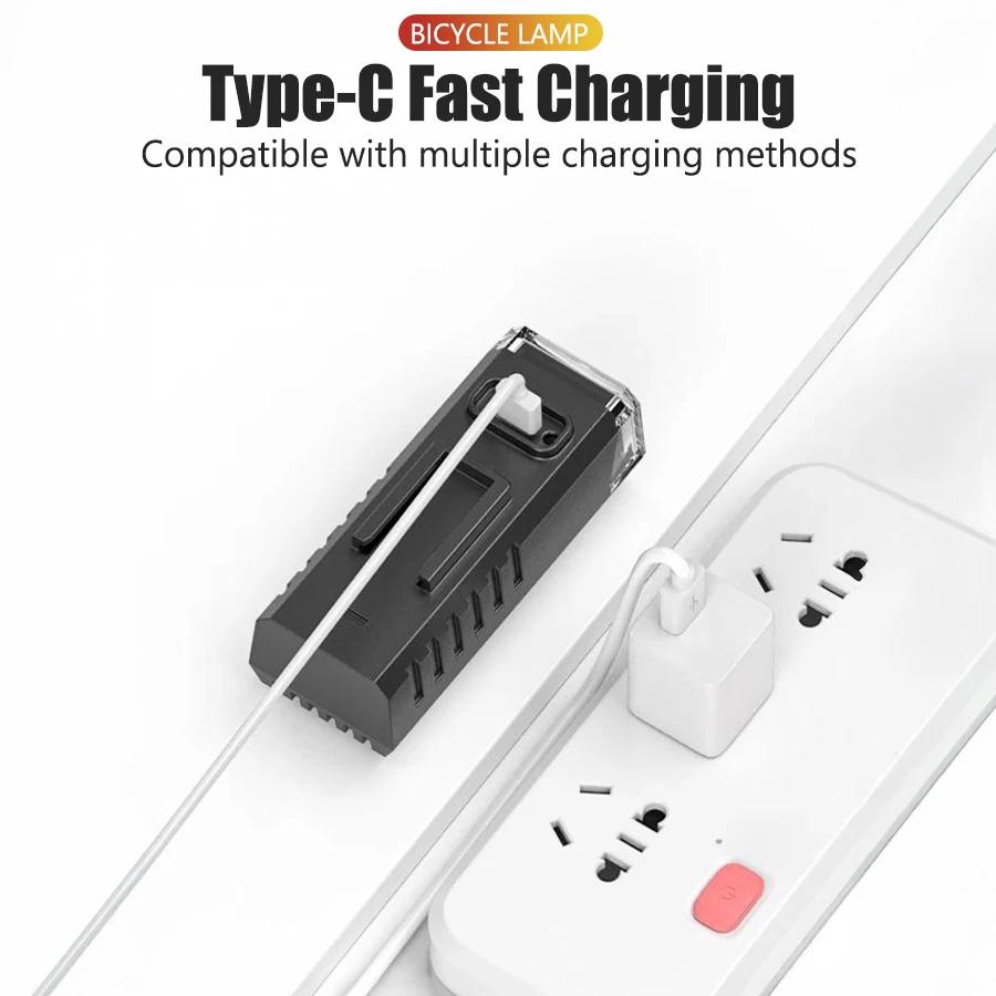 Fahrrad Frontlichter USB LED Wiederaufladbar Wasserdicht Mountainbike Scheinwerfer Fahrrad Sicherheitswarnlicht Fahrradzubehör