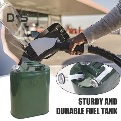 5L/10L Fuel Tank Metal Portable Transfer Tank No Leakage Storage Tank with Spout Handle for Cars Motorcycle Truck