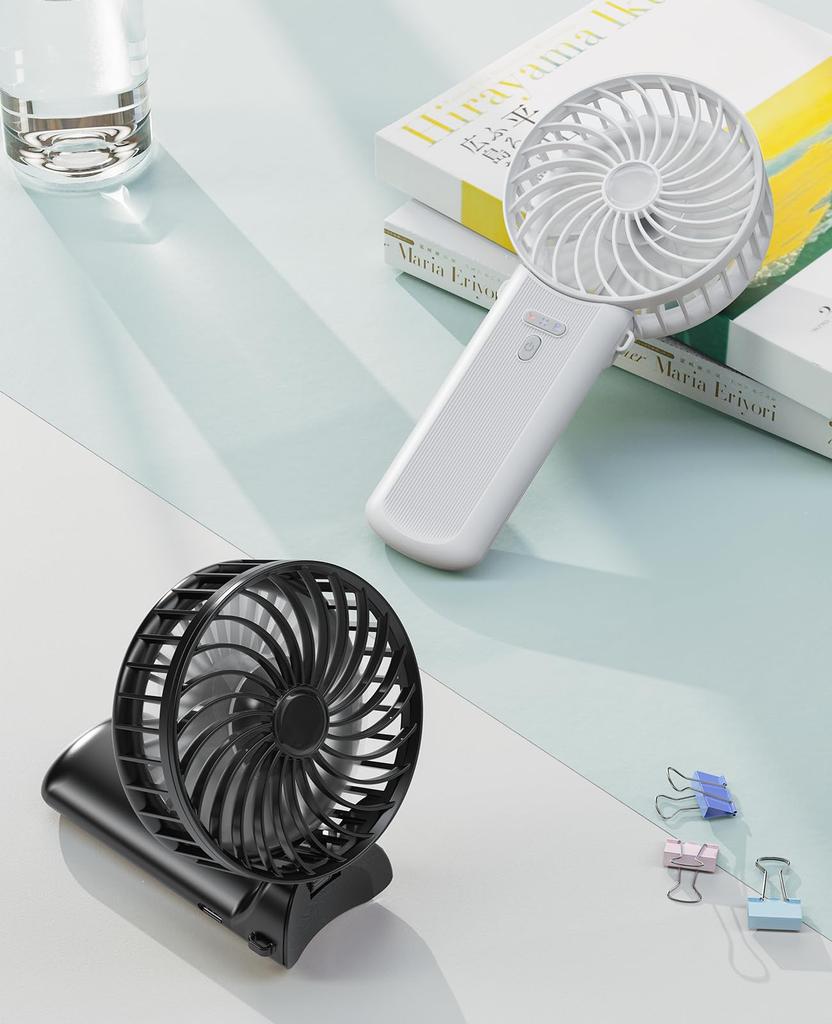 Handy Fan for Portable Super Strong 4 Adjustable 7 16 Hours of Mini Adjustable Strap Heatstroke Prevention [New 2025, 3-Way Transformation] Fan,