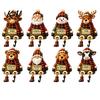 Organizer Hook Christmas Stocking Holder, Mantel Resin Sitting Leg Hook, Unique Hanger Festive Character Ornament for Holiday Home Fireplace