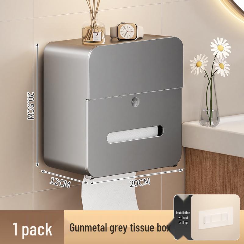 

Wall-Mounted Multifunctional Tissue Box with Drawer - Creative Storage for Living Room, Bedroom, or Bathroom
