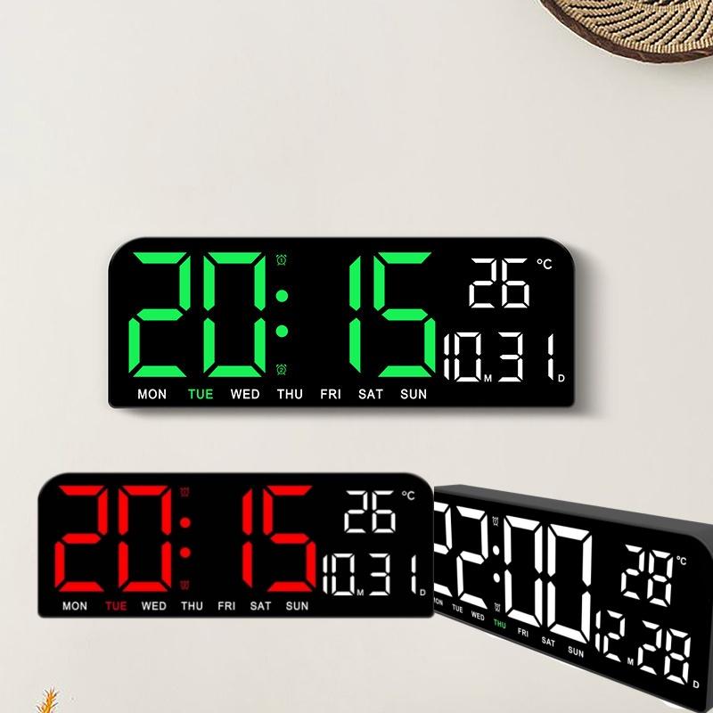 1 Set Digital Wall Clock Large Led Digital Wall Hang And Display Stand Clock With Timer & Countdown For Students