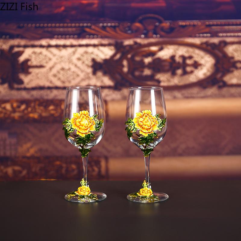 Pahar de cristal de 350 ml, pahar de vin roșu, ziua de naștere, petrecere de nuntă, pahar de șampanie de vin, pahar de familie nordic, set de pahar de vin, cutie de cadou