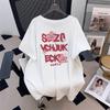 Women's Plus Size Loose-Fit Mid-Length Short-Sleeved Round Neck T-Shirt (660)