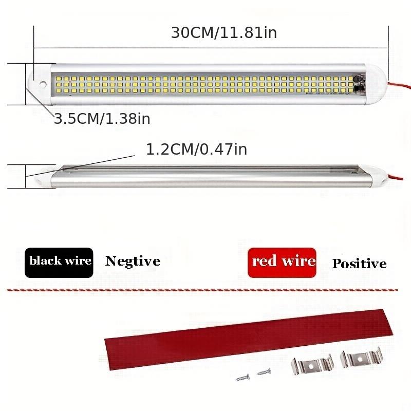1PC/2PCS/4PCS High Brightness Vehicle Interior Light with Switch 12V-80V Universal Reading Lamp For RV Box Truck Camper Van Boat