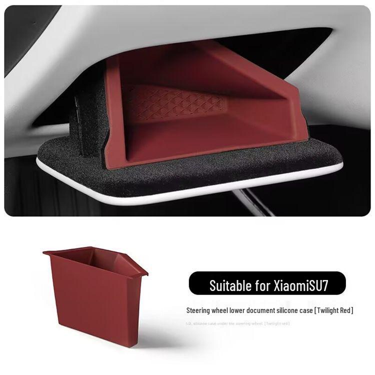 Under-Seat Storage Box for Xiaomi SU7: Car Interior Accessory for Documents & Items Storage Box Under Steering Wheel