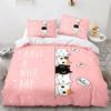 Cartoon Animal Cat Quilt Cover 3D Printed Large Print Double Size Quilt Cover Bedding Set Single Set for Boys and Girls Adult