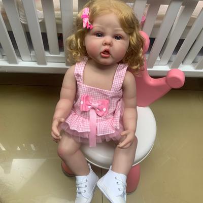 3D Skin Soft Touch Corpo in silicone pieno 55 CM Reborn Baby Doll per ragazza Regalo di compleanno Giocattolo da bagno
