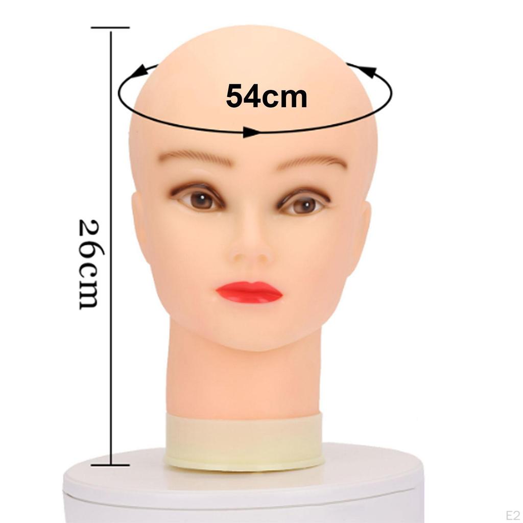 Glatze Mannequin Kopf Make-Up Puppe Freistehende Robuste Perücke Display Puppe für Schal Salon
