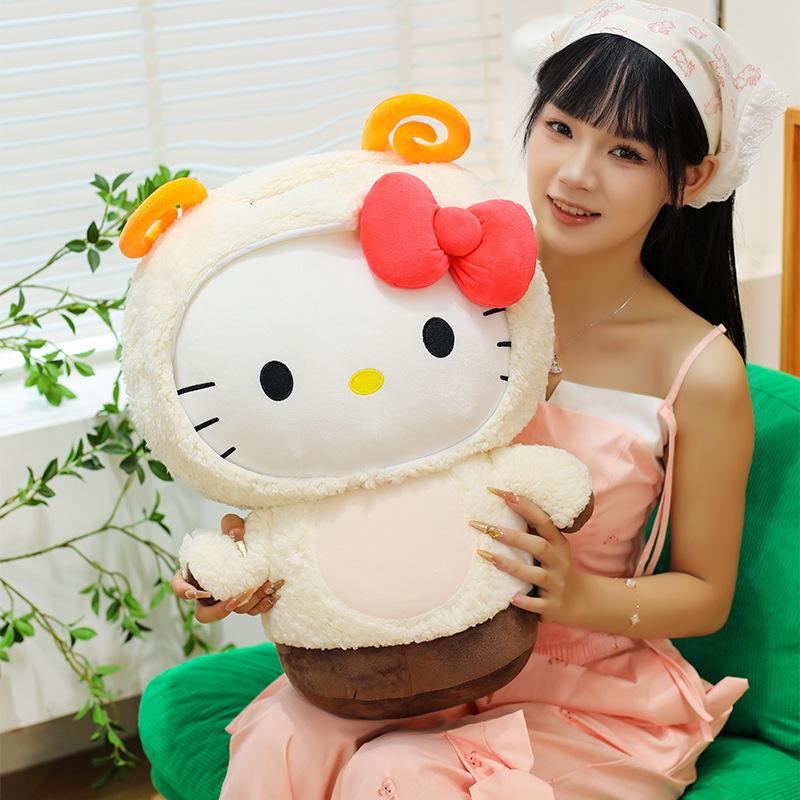 Large Cute Kiki Cat Doll Plush Toy - Aries Costume Pillow for Girls