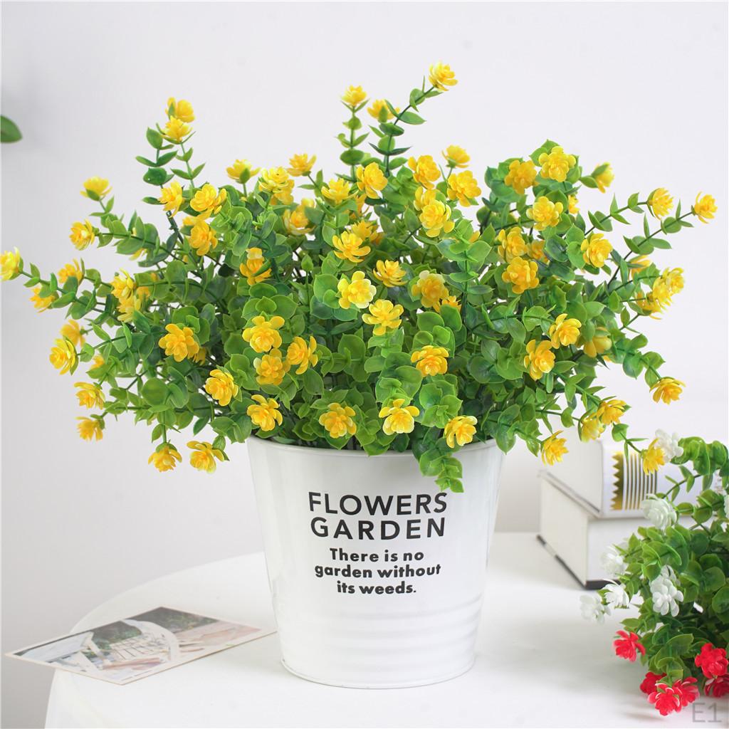 7 Branches Eucalyptus Rose Flower Bunch Floral Arrangement