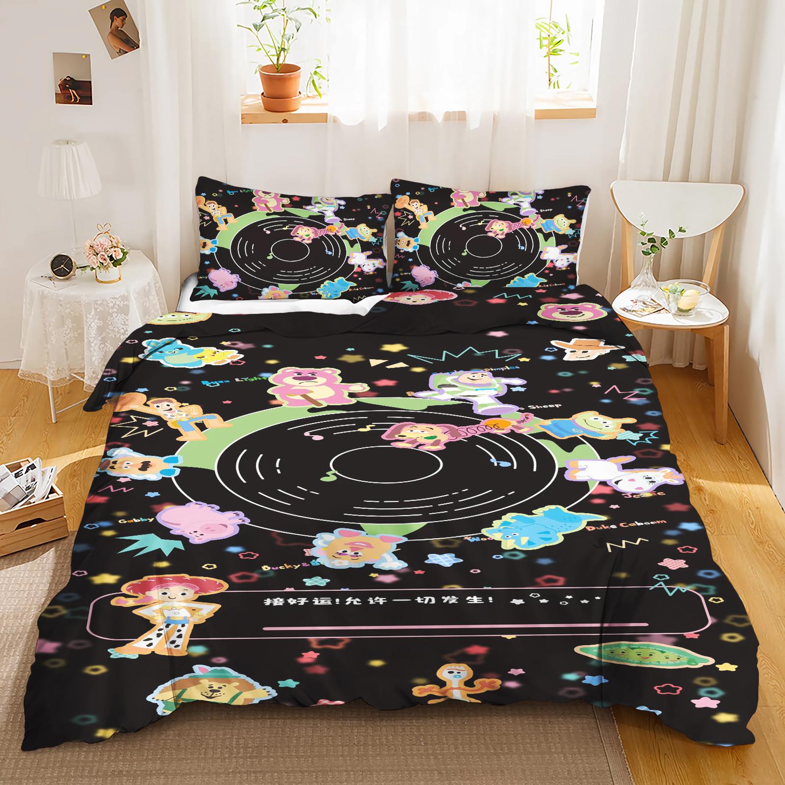 

Історія Іграшок 3-компонентний 1 Підковдра Один Комплект Постільної Білизни Comforte Luxus Вишуканий Подарунок на День Народження 100% Поліестер Домашній Декор US Twin(172*218cm)3pcs