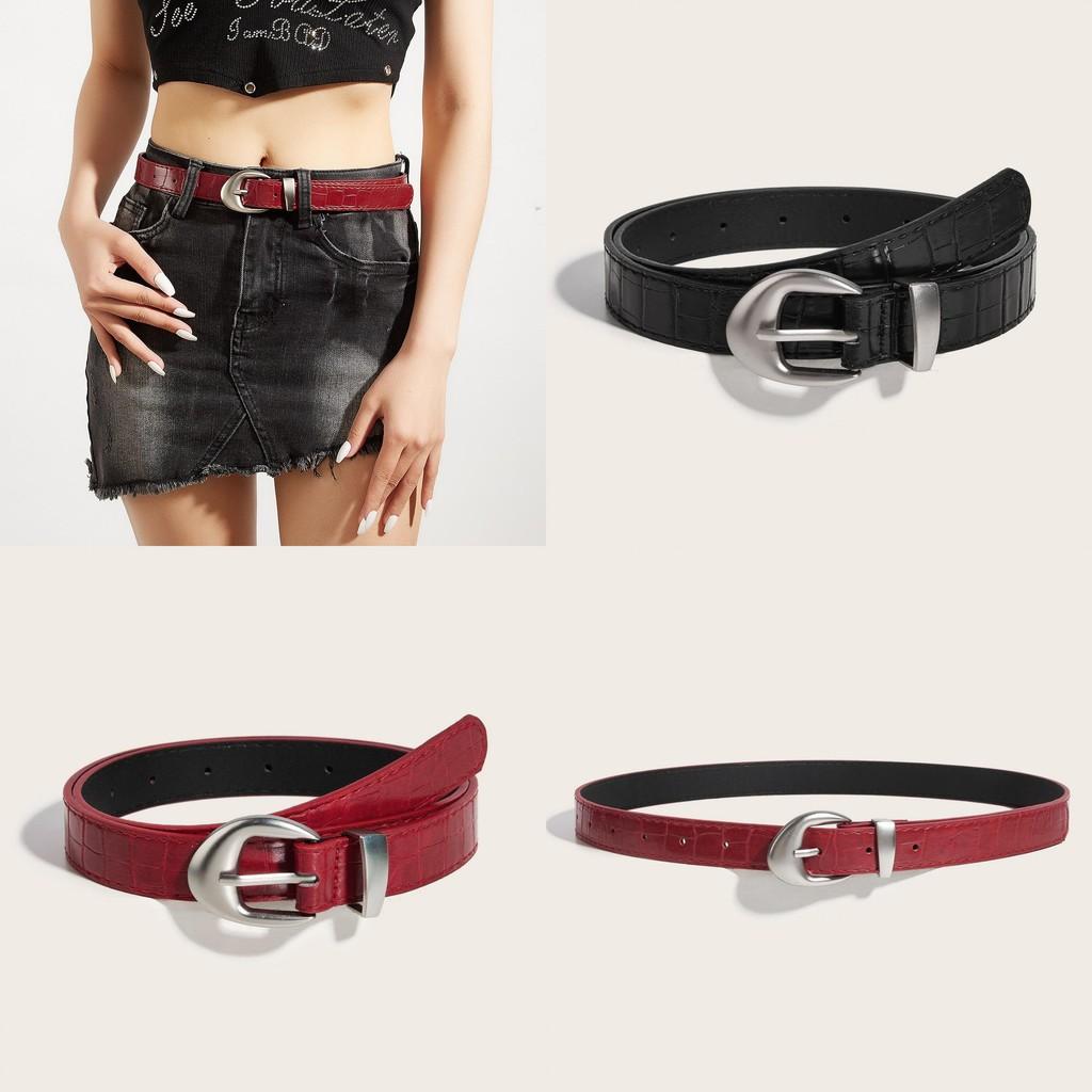 Fashion Women Belt Pu Leather With Needle Buckle For Casual Wear And Denim Styling