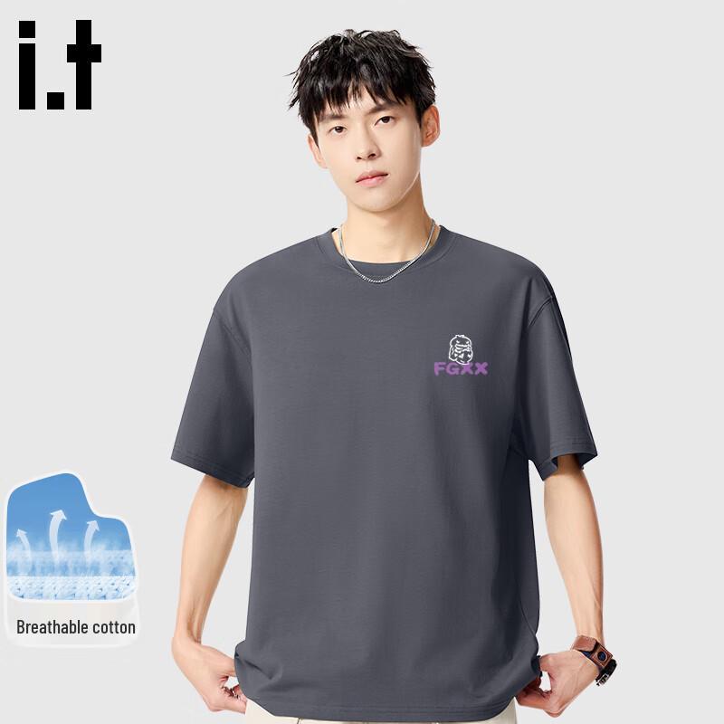 Fingercroxxit Men s Heavyweight Pure Cotton Short Sleeve T-Shirt M