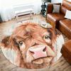 1PC cow painting Office Round Area Rug, Under Office Chairs Bedroom Living Room Home Decor,Carpet for Office, -1110170