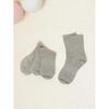 Meias femininas DaiSo S caneladas de cano médio cinza 4 pares