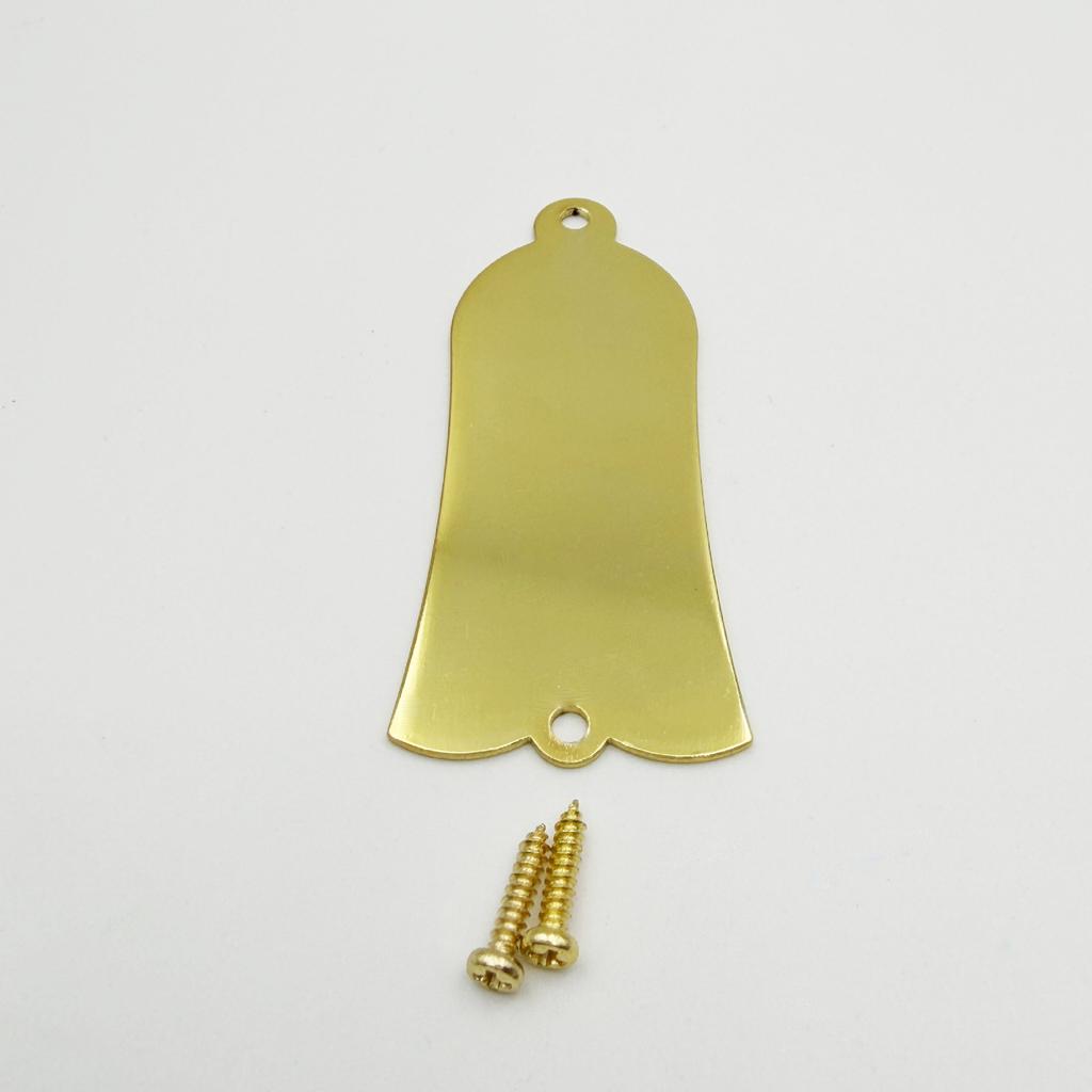 Bell-Shaped 2-Hole Bass Guitar Headstock Cover Iron Guitar Neck Truss Rod Cover Iron Core Cover Panel Cover