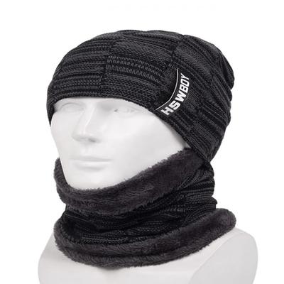 Uomini Donne Cappelli Beanie Invernali Sciarpa Set Sciarpa Beanie Cappello Caldo Cappello a Cuffia