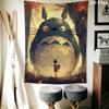 Neighbor Totoro Adventure Forest Tapestry Background Cloth Wallmounted Work Of Art Christmas Gift Atmospheric Background Cloth