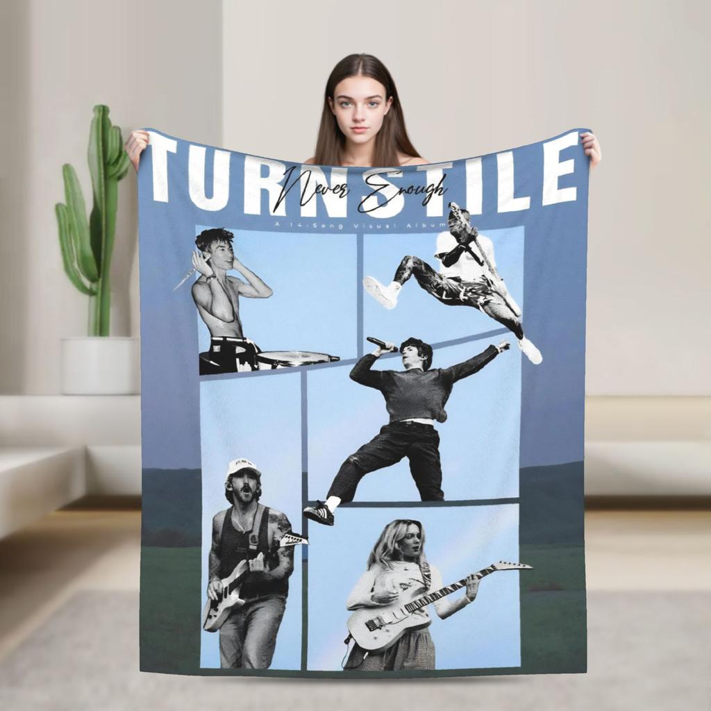 Turnstile Rockband Tourdecke Mehrere Größen Weiche Flauschige Plüsch Überwurfdecken für Couch Sofa und Bett