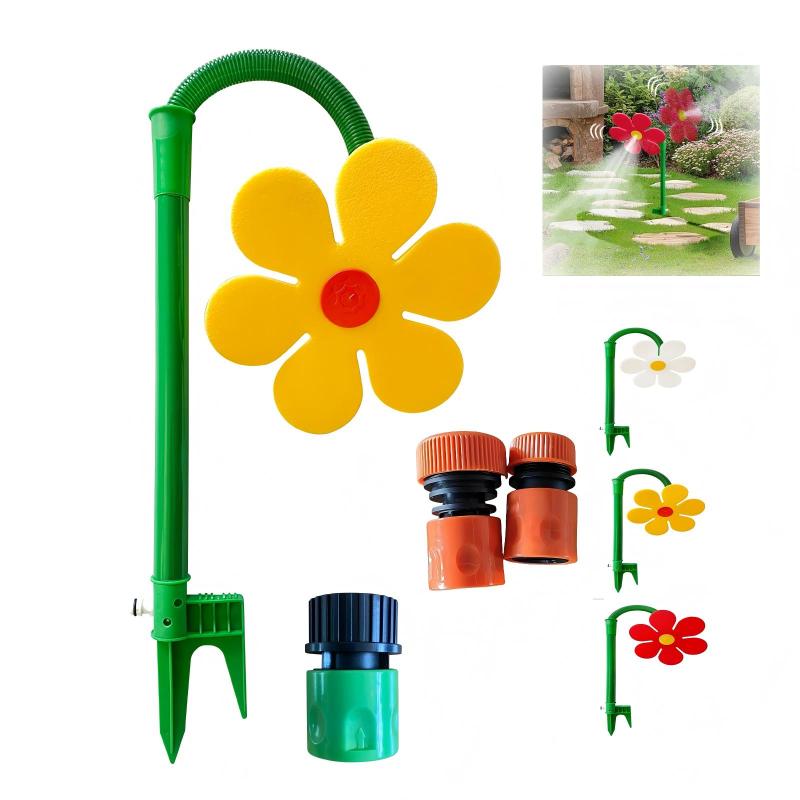 Crazy Sprinkler Crazy Dancing Flower Water Sprinklers Funny 360° Rotating Sun Flower Dancing Lawn Sprinkler