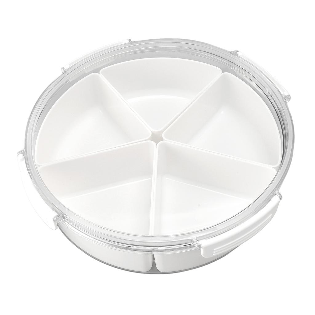 Sensory Bin with Lid Removable Storage Inserts 5 Grids Multifunctional White Sensory Bins for