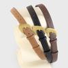 Leather Belt, Irregular Pin Buckle Decoration For Women, With Jeans Belt.