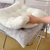 Double-Sided Long Plush Seat Cushion – Soft, Solid Color Chair Pad for Home, Balcony, Tatami Floor Mat, or Student Chair.