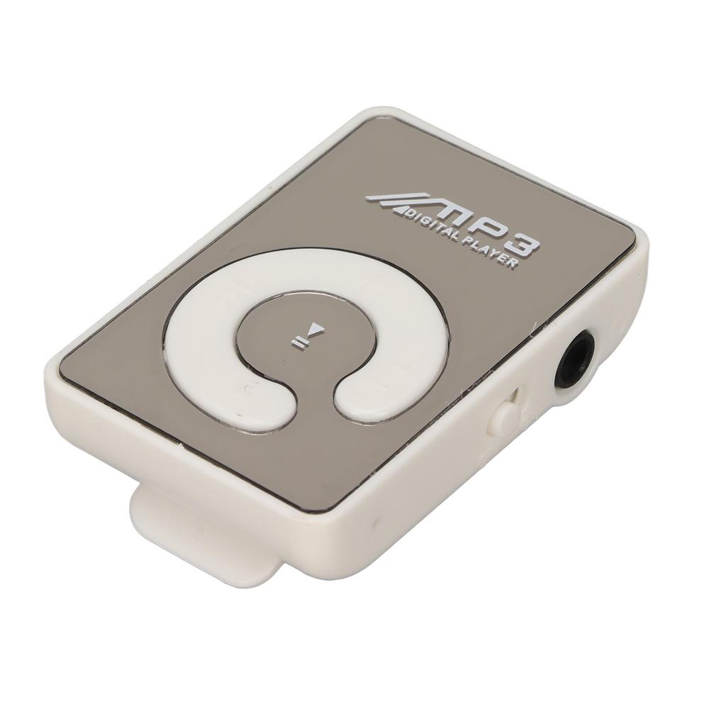 Back Clip Player Portable Lightweight Mini MP3 Music Player with Memory Card Slot for Daily School White