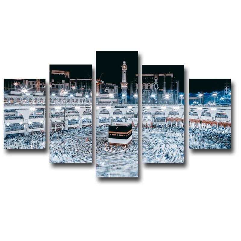 

Unframed 5 Panels Mosque Cuadros Jerusalem Temple Mount in Israel Canvas HD Posters Wall Art Pictures Paintings Home Decor 20x35 20x45 20x55cm