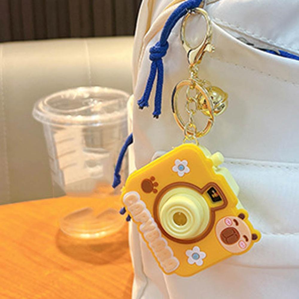 Simulation Luminous Capybara Projection Camera Keychain Cartoon Key Chain  Children's Toys