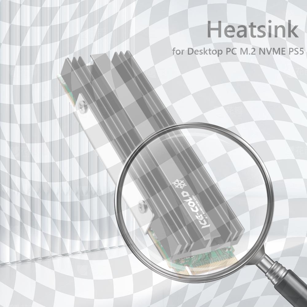 Радиатор M.2 NGFF NVME 2280 SSD с силиконовой термопрокладкой Радиатор твердотельного накопителя Охлаждающий кулер из алюминиевого сплава для PS5 China Mainland