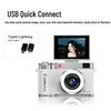 4K High-Resolution Flip Screen Mirrorless Digital Camera for Vlogging and Parties
