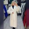 Nouveau manteau d'hiver épais en fourrure pour la mode féminine, manteau en fausse fourrure allongé, manteau en fausse fourrure de lapin moelleux et doux pour femmes