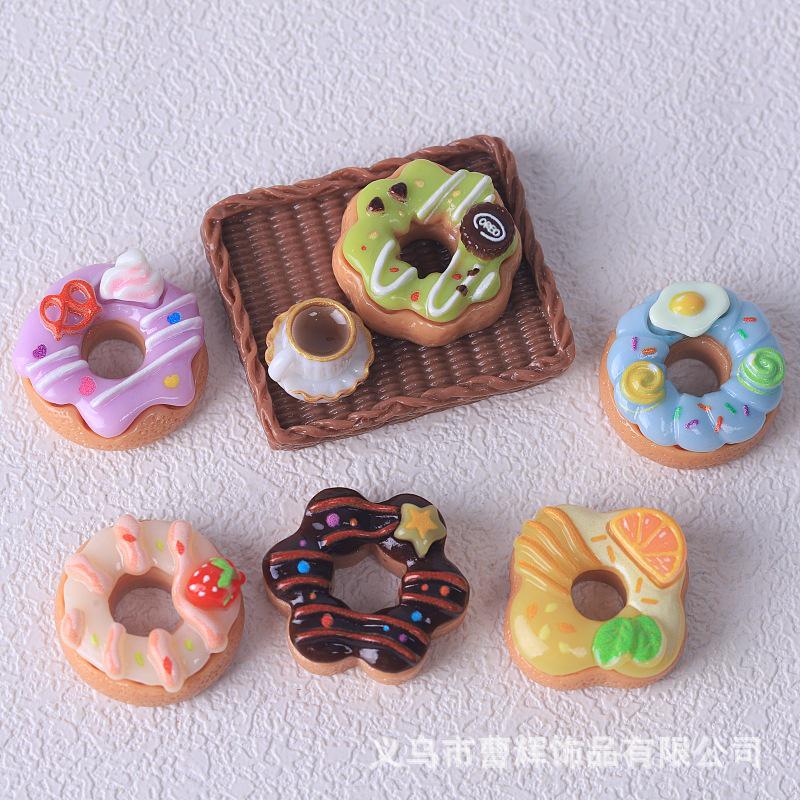 Cute DIY Resin Donut Simulation Materials for Jewelry and Crafting