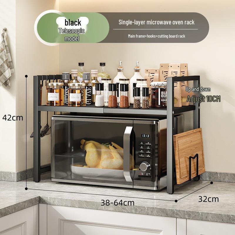 Extendable Kitchen Storage Rack for Microwave & Rice Cooker