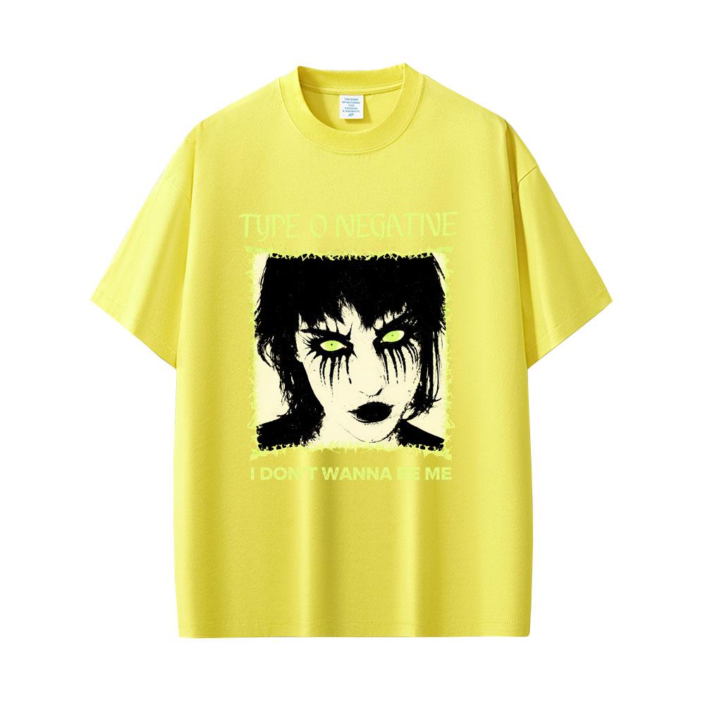 Rock Band Type O Negative I Don't Wanna Be Me Grafik T-Shirt Unisex Damen Vintage Gothic Metal T-Shirt Herren 90er Übergroße T-Shirts